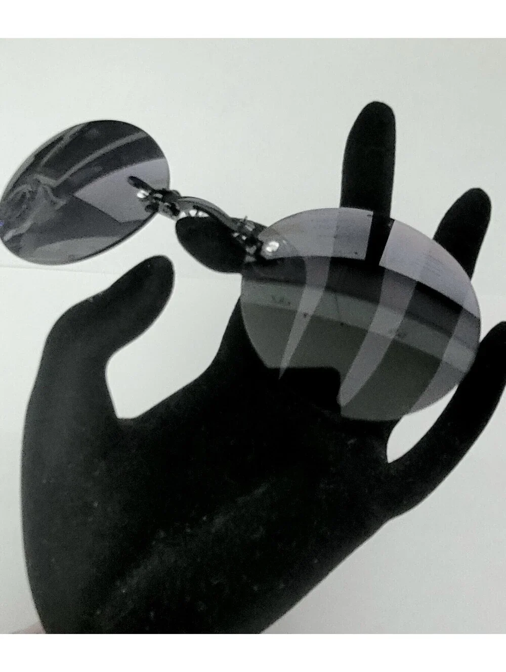 Vintage Smoke Pince-Nez Nose Clip Sunglasses Sci Fi Movie